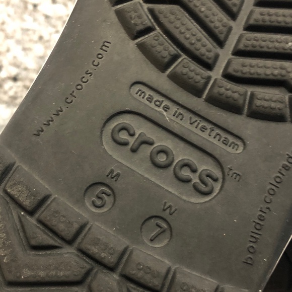 Crocs 7Crocband Clog Mules - Black/White UNISEX Men5/Women 7 EUC - Picture 6 of 6